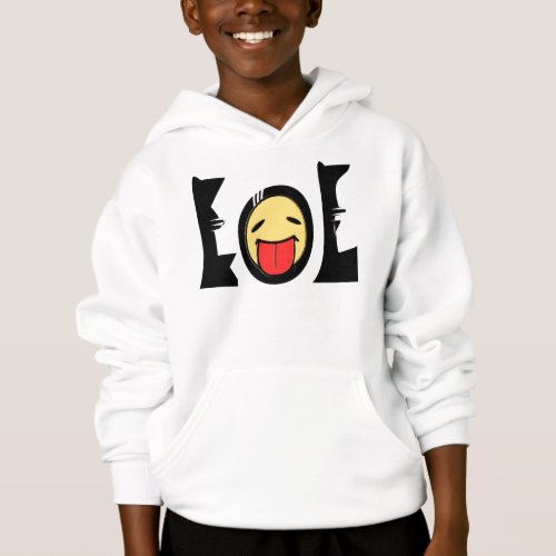 ټ EmoticonLOL_Kids Fun Hooded Sweatshirtټ  Hoodie