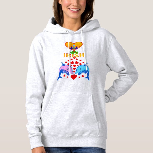 ♥ټ☘I Love Irish-Awesome St Patrick's Day Classic Hoodie (Front)