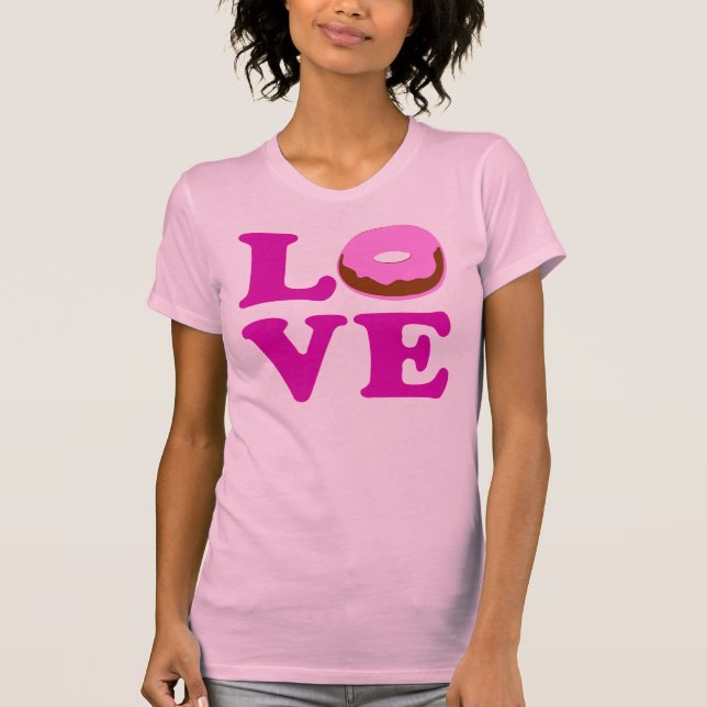 ღټ♥Love Donut Women's Chic Crew-neck T-Shirtټ♥ღ T-Shirt (Front)