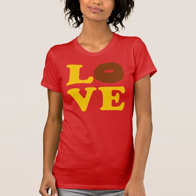 ღ♥ټLove Donut Bella Canvas Jersey Tټ♥ღ T-Shirt (Front)