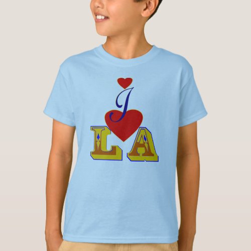 áƒâI Love LA Kids Hanes Stylish Sweatshirtâáƒ T_Shirt