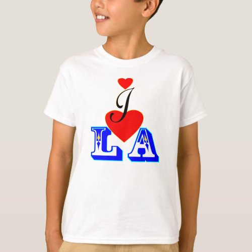 áƒâI Love LA Kids Hanes Stylish Sweatshirtâáƒ T_Shirt