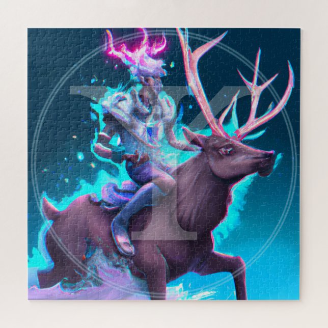 ᛉ Rune Puzzle | Anglo-Saxon Vikings language art (Horizontal)