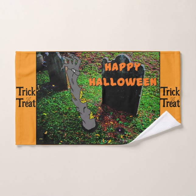 ℍ𝔸ℙℙ𝕐 ℍ𝔸𝕃𝕃𝕆𝕎𝔼𝔼ℕ Hand Towel (Hand Towel)