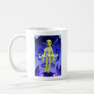 あいさつする宇宙人の柄 COFFEE MUG