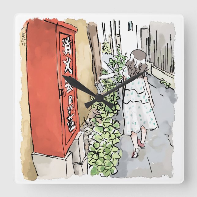 されやむじ SQUARE WALL CLOCK (Front)