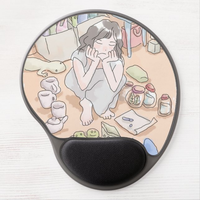 さ む さ し じ 橙 色 の GEL MOUSE PAD (Front)