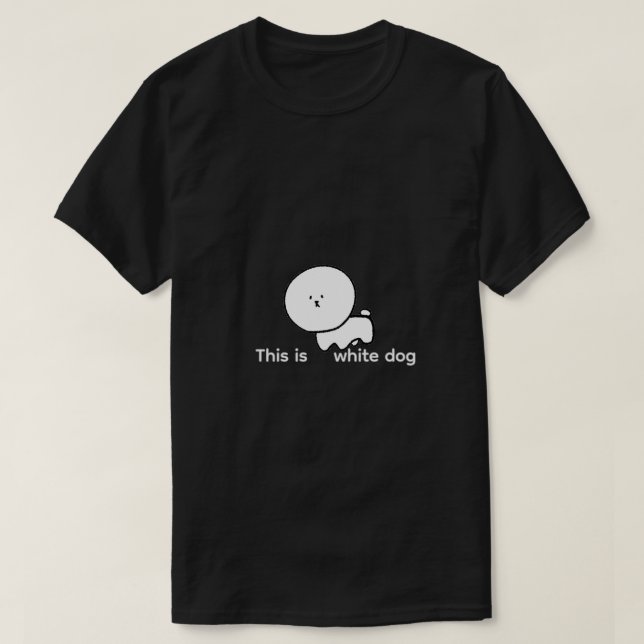 しろいいぬのTシャツ T-Shirt (Design Front)