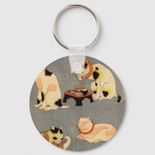 たとえ尽の内(中), 国芳 Japanese Cats(2), Kuniyoshi, Ukiyo-e Keychain