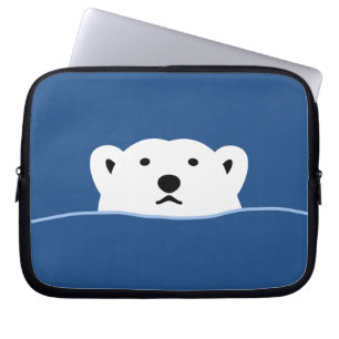 【のぞくホッキョクグマ(濃色地用)】 LAPTOP SLEEVE