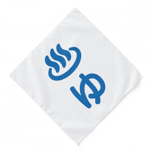 ♨ゆ Hot Water - Yu | Japanese Language Bandana (Front)
