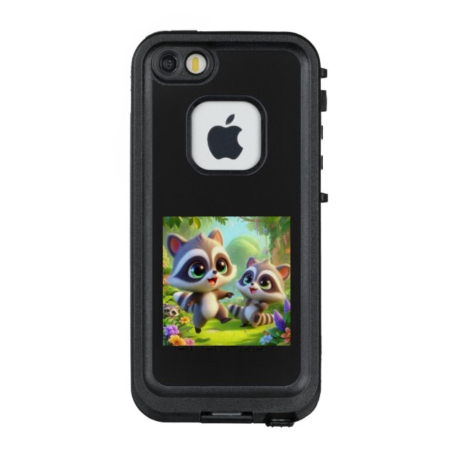 アライグマカップルのスキップダンス LifeProof iPhone CASE (Back)