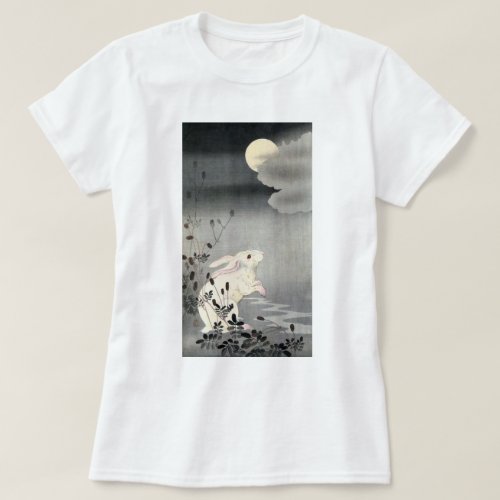 ウサギと月 小原古邨 Rabbit and Moon Ohara Koson Ukiyo_e T_Shirt