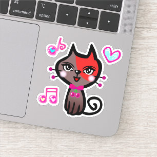 キュートな赤茶ねこ　Cute red brown cat. シール Sticker