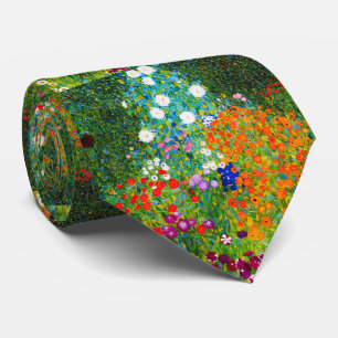 グスタフクリムト「農家の庭」 プレミアムマスク NECK TIE