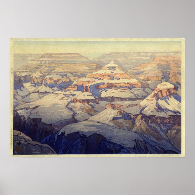 グランド・キャニオン, Grand Canyon, Yoshida, Woodcut Poster (Front)