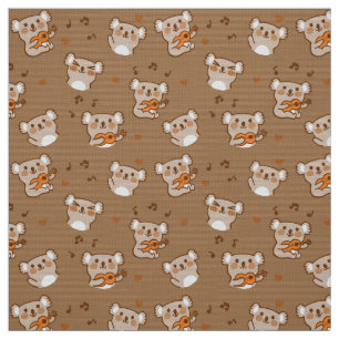 コアラ Koala playing guitar Fabric