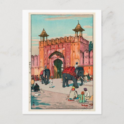 ジャイプールのアジュメール門 Ajmer Gate Jaipur Yoshida Postcard