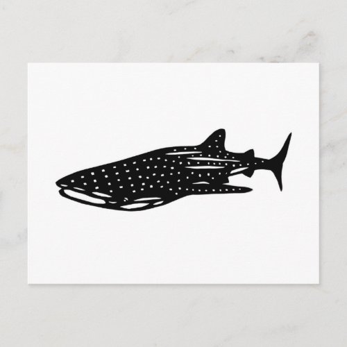 ジンベイザメ　whale shark rhincodon typus　切り絵 postcard