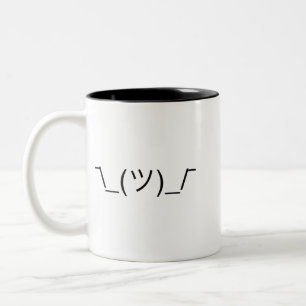 ¯\_(ツ)_/¯ Smugshrug Solid Black Two-Tone Coffee Mug