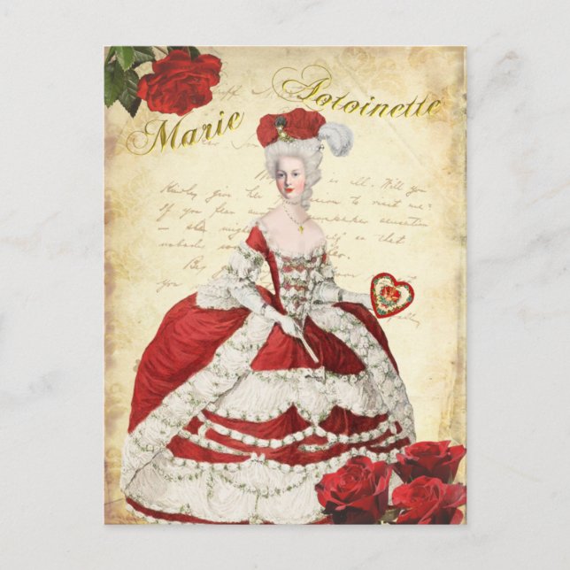 マリーアントワネットのポストカード、ヴァレンタイン・レッドー絵葉書 POSTCARD (Front)