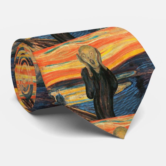 ムンク、『 叫び 』 NECK TIE (Rolled)