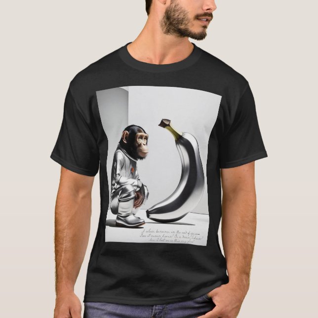 メタリックバナナとチンパンジー T-Shirt (Front)