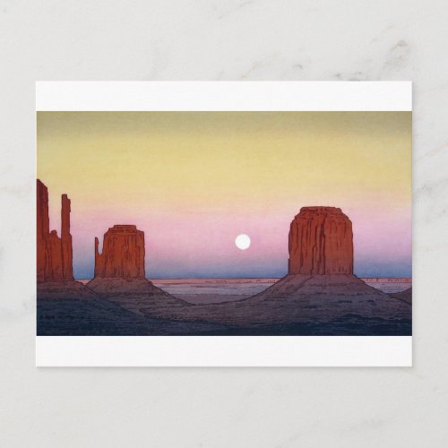 モニュメントバレー Monument Valley Yoshida Woodcut Postcard