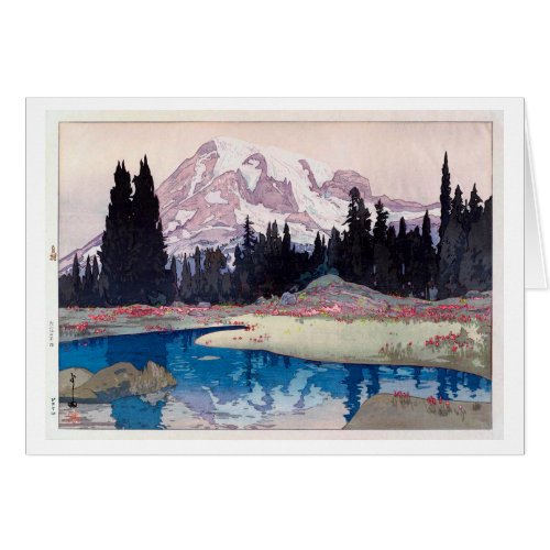 ãƒãƒãƒãå Mount Rainier Hiroshi Yoshida Woodcut