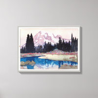 レーニア山, Mount Rainier, Hiroshi Yoshida, Woodcut