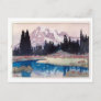 レーニア山, Mount Rainier, Hiroshi Yoshida, Woodcut Postcard