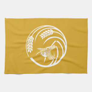 一本稲の丸に雀 TOWEL