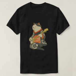 三味線を弾く猫, 国芳 Cat Playing Guitar, Kuniyoshi, Ukiyoe T-Shirt