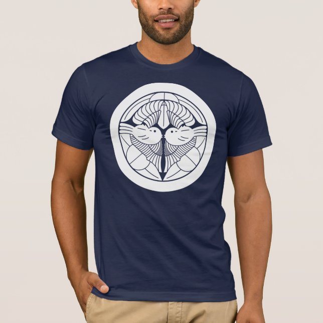 上杉謙信　家紋, Uesugi Kenshin KAMON, Japanese Family Cre T-Shirt (Front)