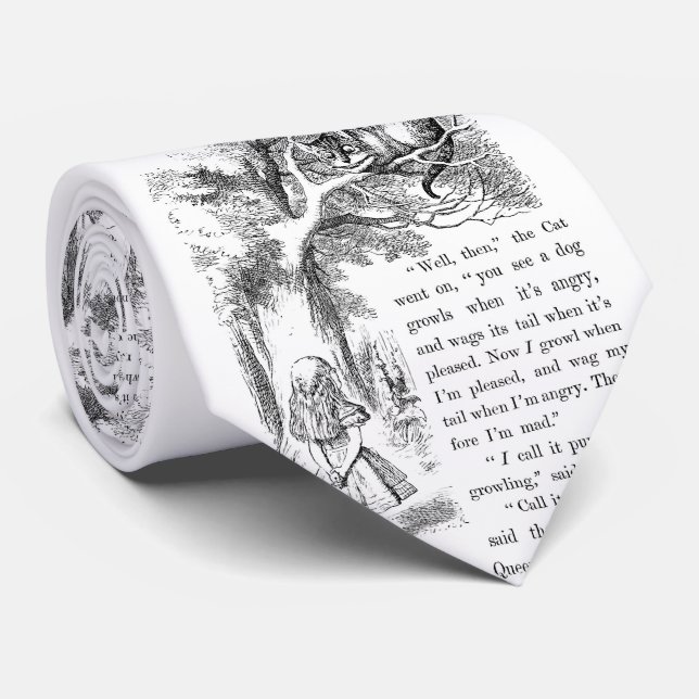 不思議の国のアリス、アリスとチェシャ猫 NECK TIE (Rolled)