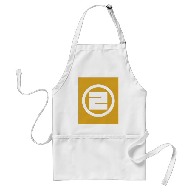 丸に一の角字 ADULT APRON (Front)