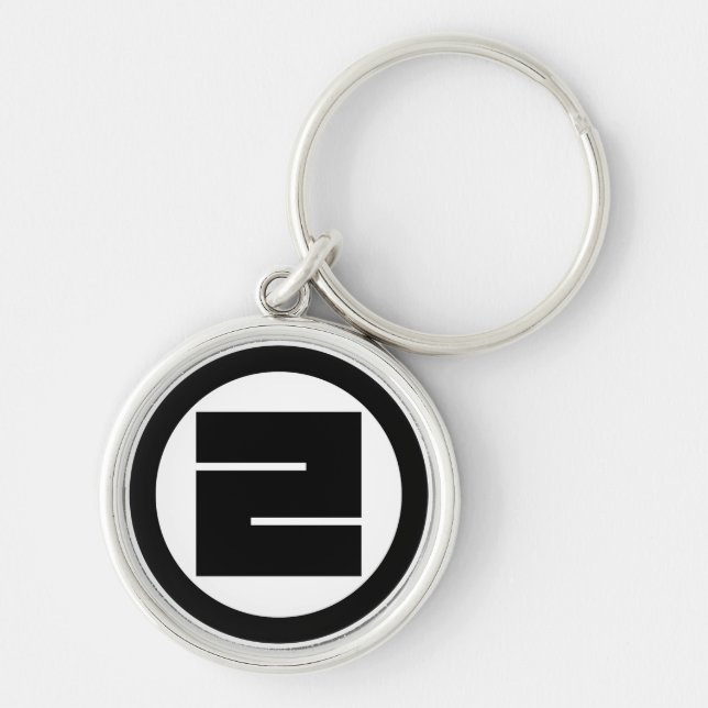 丸に一の角字 KEYCHAIN (Front)