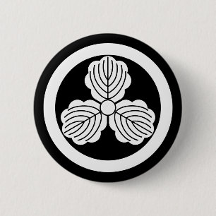 丸に三つ柏 PINBACK BUTTON