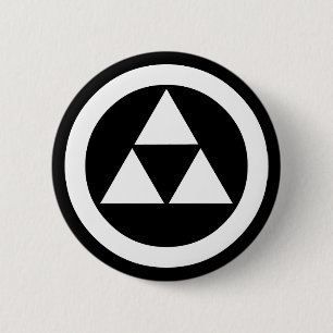 丸に三つ鱗 BUTTON