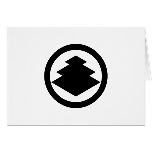 丸に三階菱 (Front Horizontal)