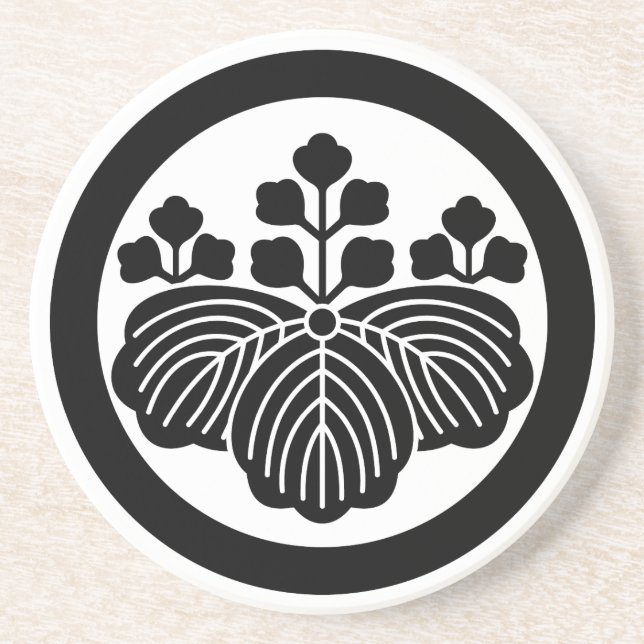 丸に五三桐 DRINK COASTER (Front)