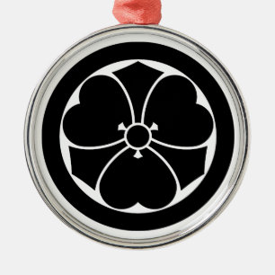 丸に剣酢漿草 METAL ORNAMENT