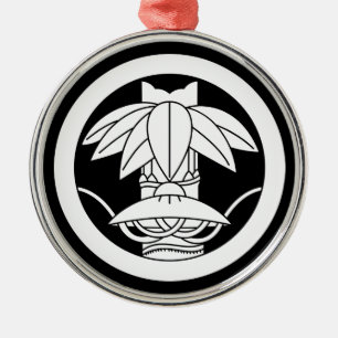 丸に変わり切竹笹に笠 METAL ORNAMENT