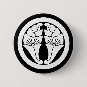 丸に抱き花杏葉 BUTTON