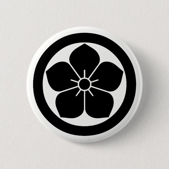 丸に桔梗 BUTTON (Front)