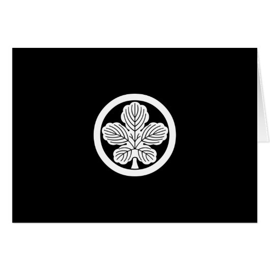 丸に梶の葉 (Front Horizontal)