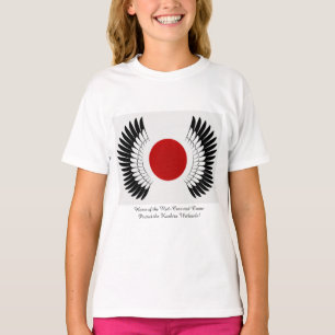 丹頂旗 子供用 Tシャツ(Red-Crowned Flag Print  T-Shirt） T-Shirt