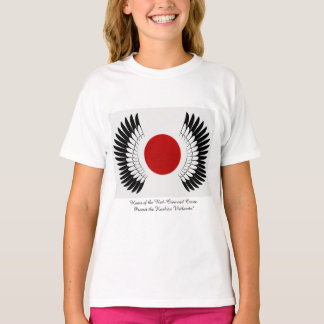 丹頂旗 子供用 Tシャツ(Red-Crowned Flag Print T-Shirt) T-Shirt