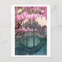 亀戸天神, Kameido Bridge, Hiroshi Yoshida, Woodcut