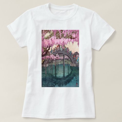 亀戸天神 Kameido Bridge Hiroshi Yoshida Woodcut T_Shirt